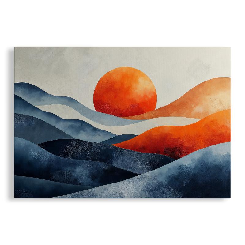 Tablou Canvas, Peisaj Montan, Apus, Natura Salbatica